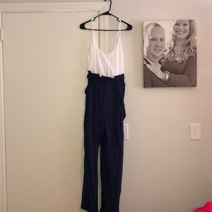 Navy/white jumpsuit
